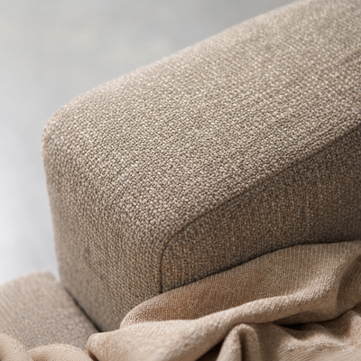 Hoekbank Lusaro Taupe Chaise Longue