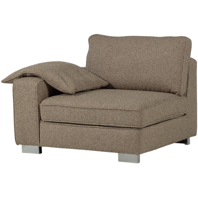 Lazy 1-zits element met arm links boucle antraciet