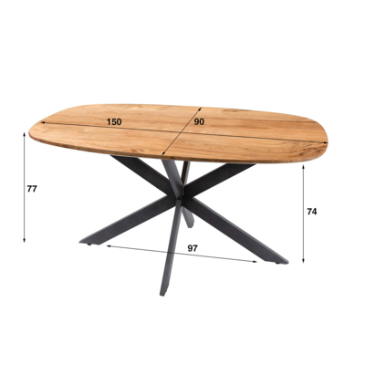Eetkamertafel Deens Ovaal Kopenhagen