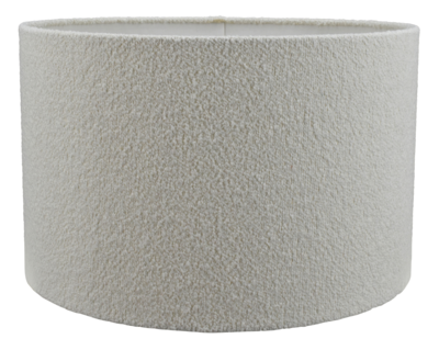 Lampenkap rond bouclé blanc