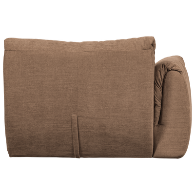 Baggy 1-zits element met arm links geweven chenille oudroze