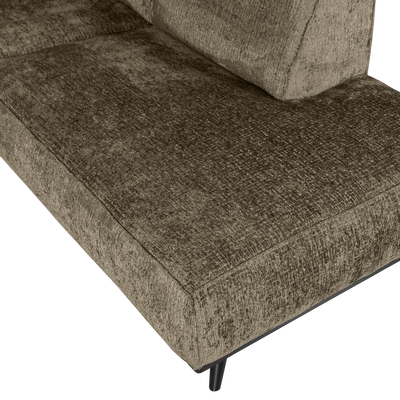Statement hoekbank rechts chenille velvet terra