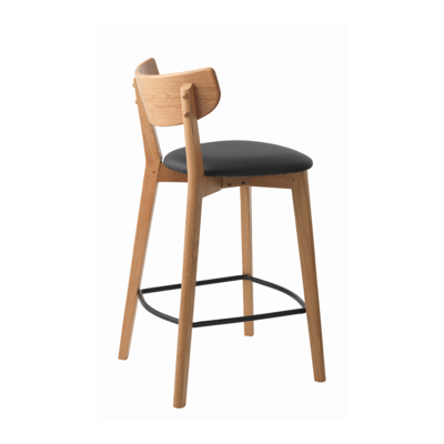 Barkruk Jack hout met kunstleer - 67 cm