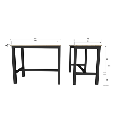 Silas tv meubel 120 cm grenen dust [fsc]