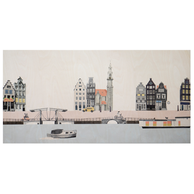 StoryWood wandpaneel Struinen door Amsterdam