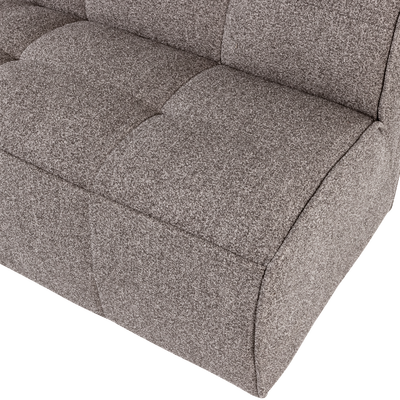 Cluster eetbankje met rugleuning boucle khaki bruin