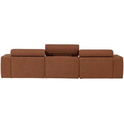 Novi chaise longue bank rechts donkerbruin melange