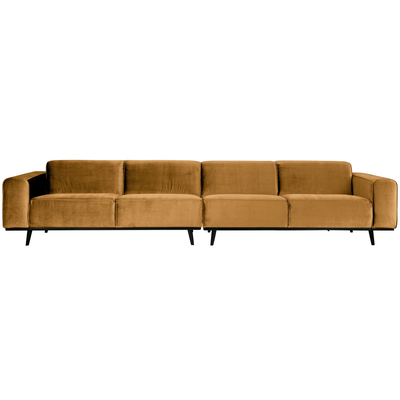 Statement xl 4-zits bank 372 cm lichtbruin melange