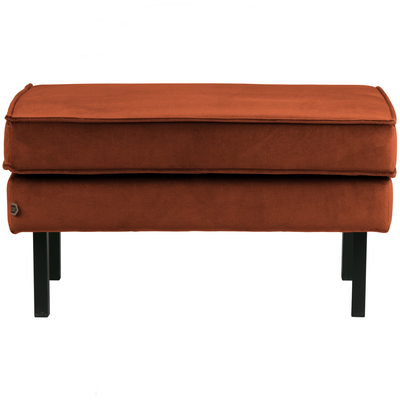 Rodeo hocker op poten velvet kastanjebruin