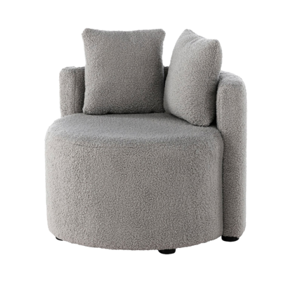 Kinderfauteuil Elina – met twee kussens Teddy grijs