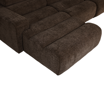 Novi chaise longue bank links oranje melange
