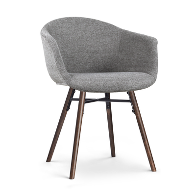 Eetkamerstoel Nena-Otis walnoot houten onderstel