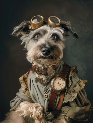 Canvas schilderij van een Tibetaanse Terrier