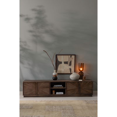 Sun tv meubel recycled teak bruin
