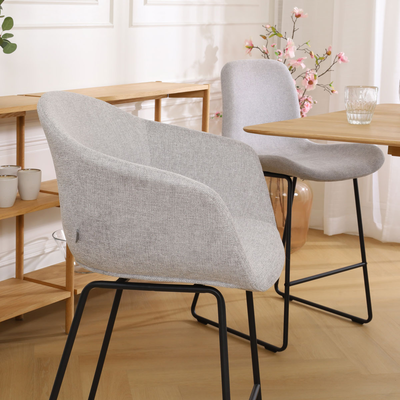 Barkruk Nino-Otis gestoffeerd met zwart onderstel (zithoogte 65 cm)