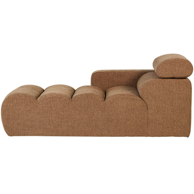 Novi chaise longue element arm links ribstof terra
