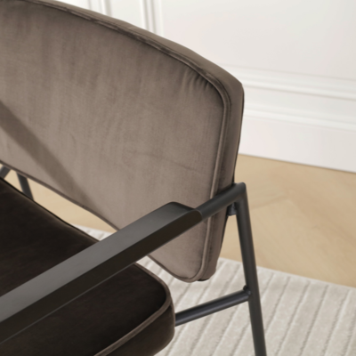 Velvet fauteuil Bibi - met armleuningen