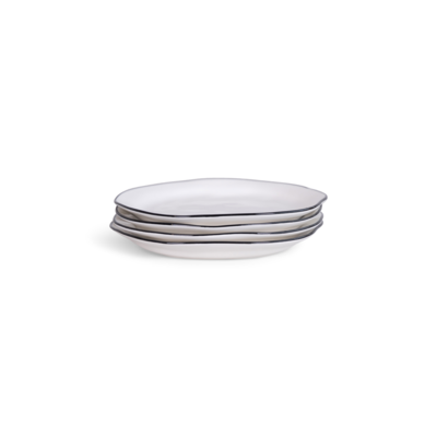 Bord Ayana beige/black Ø20,5 cm - set van 4