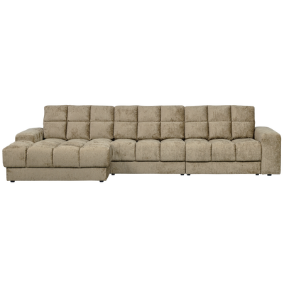 Second date chaise longue links velvet antraciet