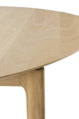 Ethnicraft - Tafel bok rond - uitschuifbaar - eiken/zwart eiken