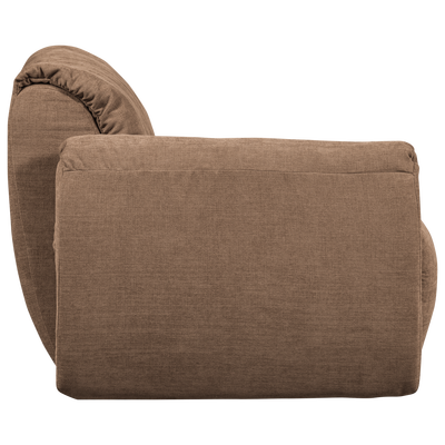 Baggy 1-zits element met arm links geweven chenille oudroze
