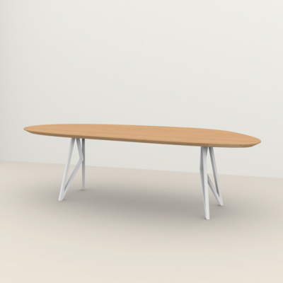 Studio HENK tafel Butterfly Blob - wit frame, hardwax light 3041