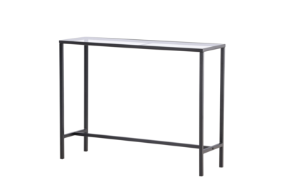 Toa Sidetable - 100 x 30 cm - Zwart met Glas