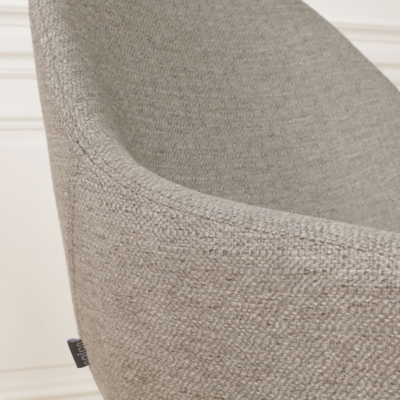 Barkruk Nino-Mae met armleuningen - wit onderstel 75 cm