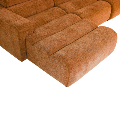 Novi chaise longue bank links oranje melange
