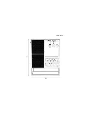Housecraft living wijnkast Guuji laag