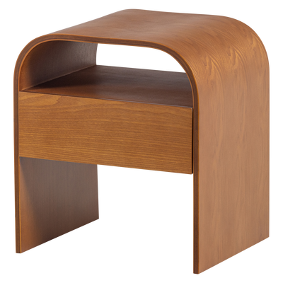 Momo nachtkastje/bijzettafel hout bruin [fsc]