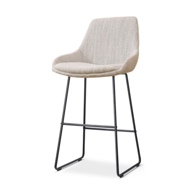Barkruk Nino-Isa zwart onderstel - 75 cm
