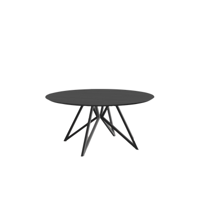 Studio HENK tafel Butterfly Rond QuadpodXL - zwart frame, zwarte beits