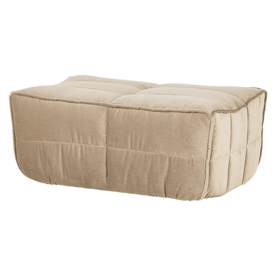 Cluster hocker velvet warm taupe