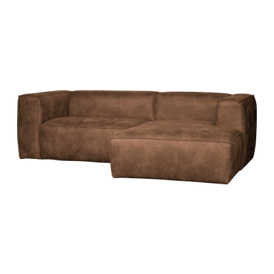 Bean chaise longue bank rechts chenille velvet taupe
