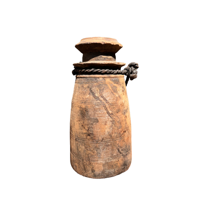 Houten pot Hoog uniek item