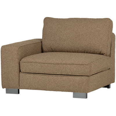 Lazy 1-zits element met arm links boucle antraciet
