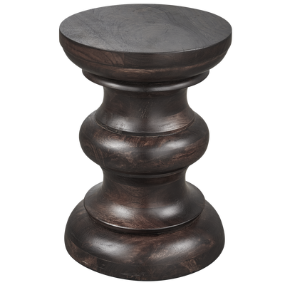 Jonah bijzettafel mangohout donkerbruin 42xo30 cm