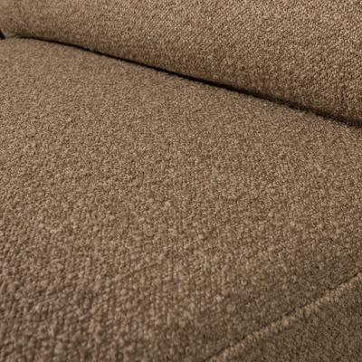 Lazy 1-zits element met arm rechts boucle bruin