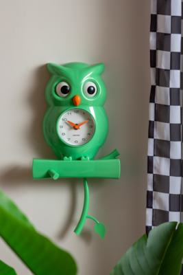 Wandklok Owl pendulum ABS