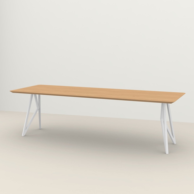 Studio HENK tafel Butterfly Rechthoekig - wit frame, hardwax light 3041