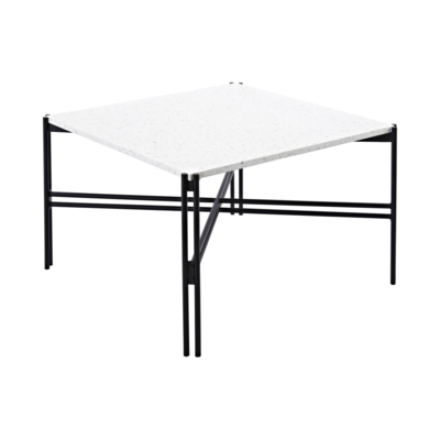 Voldby Salontafel - 75 x 75 cm - wit Terrazzo