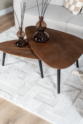 Loods 5 - Salontafel Jamal - Espresso Mangohout - Set van 2