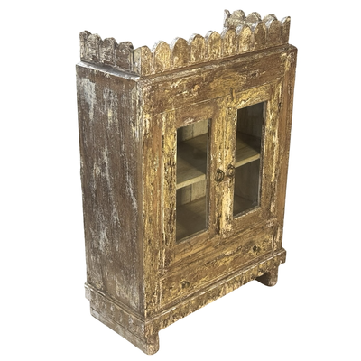 Onderkast glas geel/wit uniek