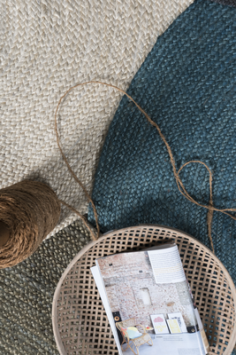 Vloerkleed Jute Bleached Rond