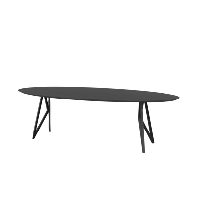 Studio HENK tafel Butterfly Ovaal - zwart frame, zwarte beits
