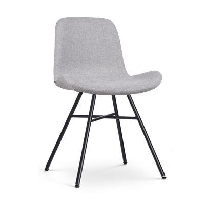 Eetkamerstoel Noa-Fé gestoffeerd - zwart onderstel