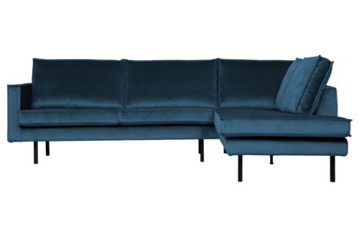 Hoekbank Rodeo velvet blue