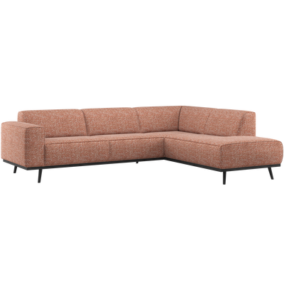 Statement hoekbank rechts chenille velvet terra