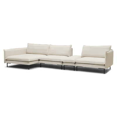 Hoekbank inclusief hocker Twin essence